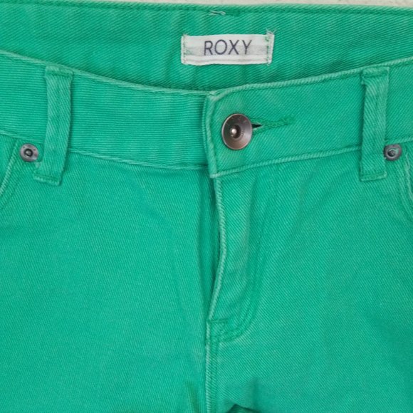 Roxy Forever Color Mint Denim Mini Shorts 27 - Picture 9 of 11